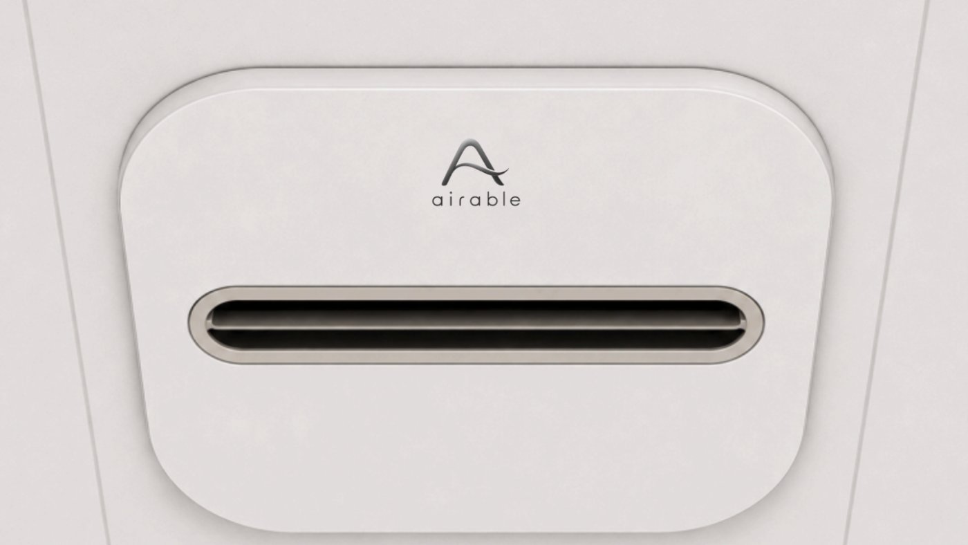 Airable — the final product, design language complementing the filtration functionality
